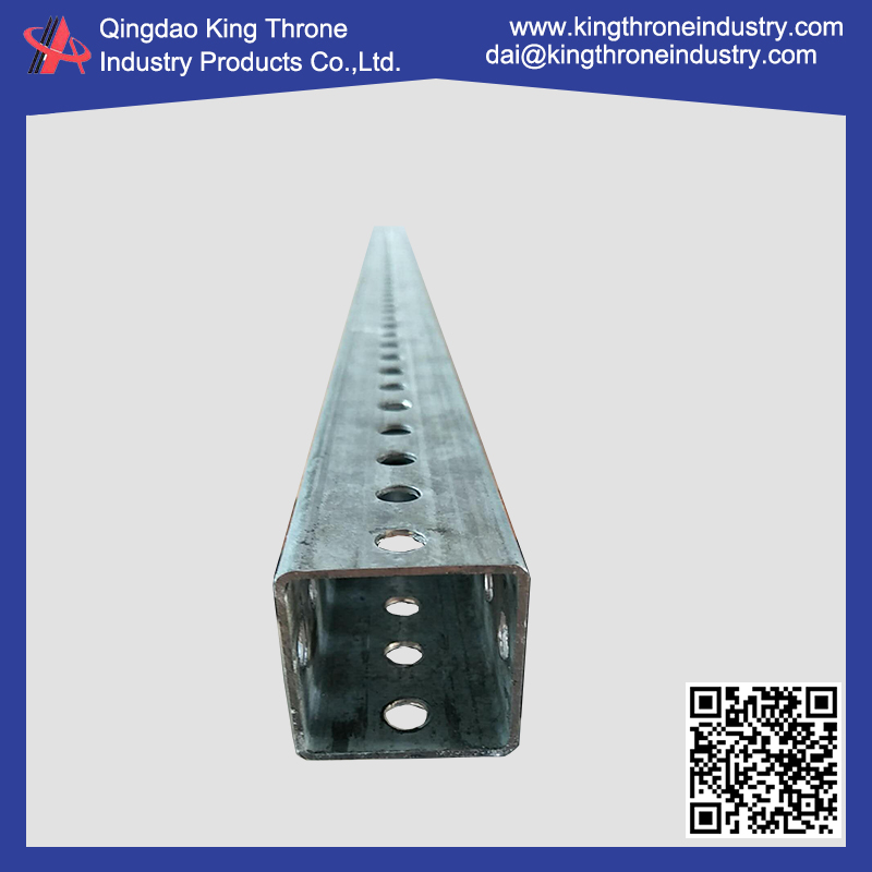 Square galvanized sign post